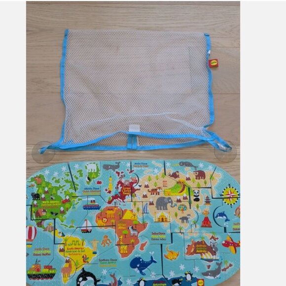 ALEX TOYS Bath Map World Tub 29pcs 20 x 10 inch Storage Bag Included Water Toy - Picture 4 of 4